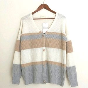 Neutral Tones Knit Cardigan size Large